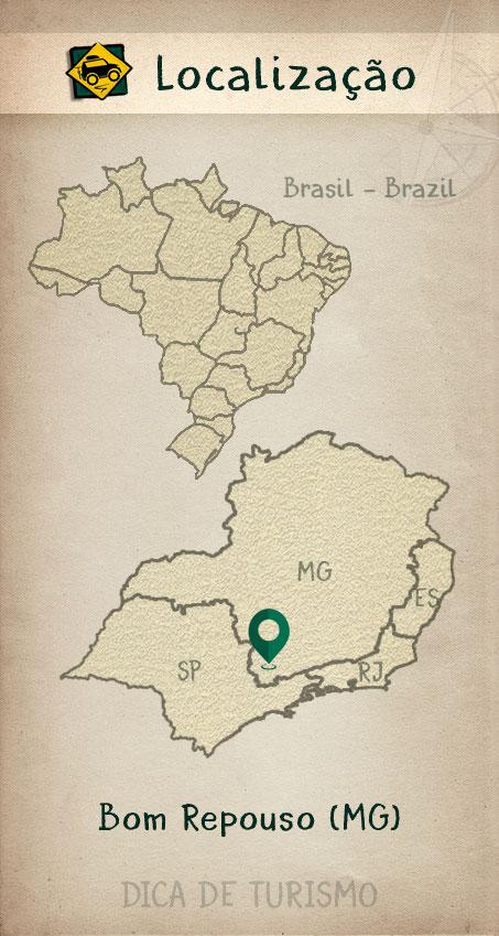 Mapa de localização de Bom Repouso